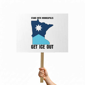 Stand With Minneapolis Protest Sign Social Justice Support TS12 Horizontal 18" × 24" White Print Your Wear