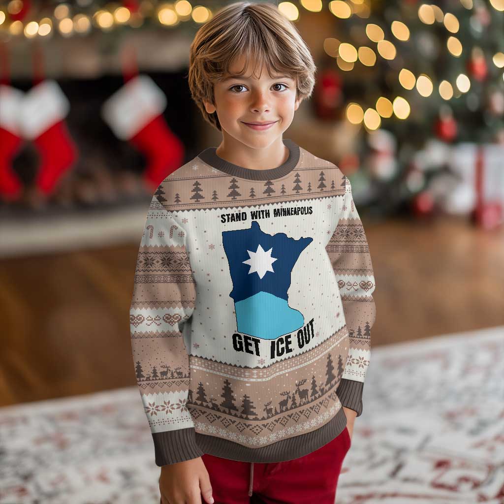 Stand With Minneapolis Ugly Christmas Sweater Social Justice Support TS12 Mocha Mousse Print Your Wear