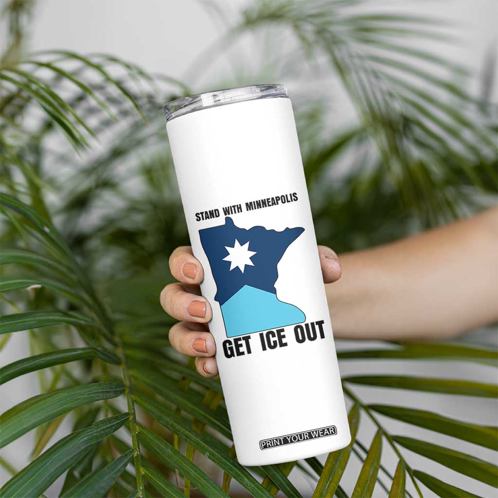 Stand With Minneapolis Skinny Tumbler Social Justice Support TS12 Print Your Wear