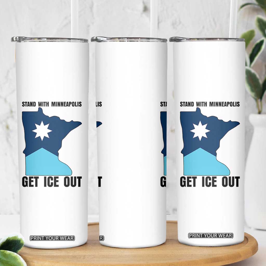 Stand With Minneapolis Skinny Tumbler Social Justice Support TS12 Print Your Wear