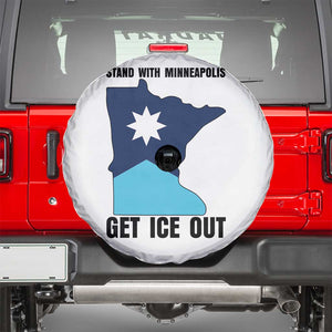 Stand With Minneapolis Spare Tire Cover Social Justice Support TS12 White Print Your Wear