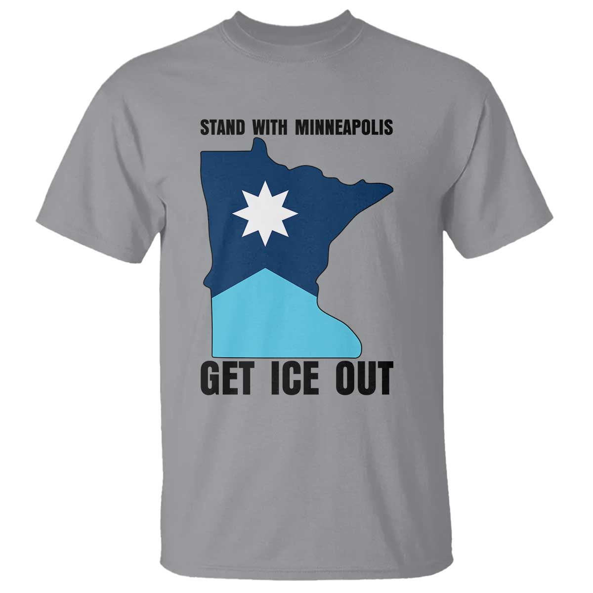 Stand With Minneapolis T Shirt Social Justice Support TS12 Sport Gray Print Your Wear