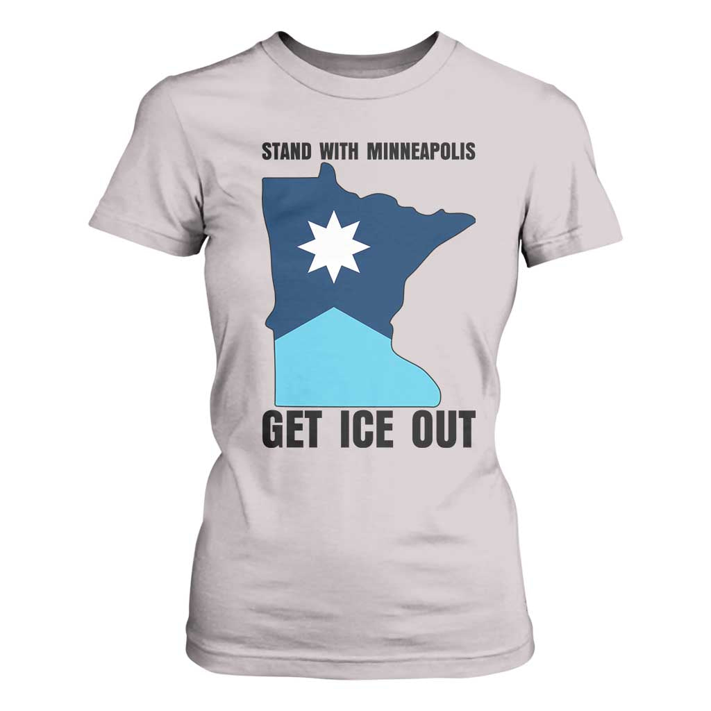 Stand With Minneapolis T Shirt For Women Social Justice Support TS12 Ice Gray Print Your Wear