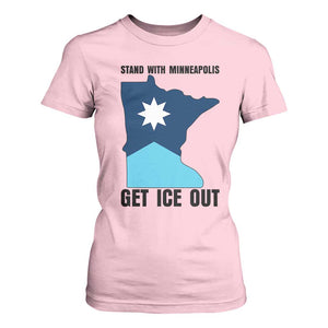 Stand With Minneapolis T Shirt For Women Social Justice Support TS12 Light Pink Print Your Wear