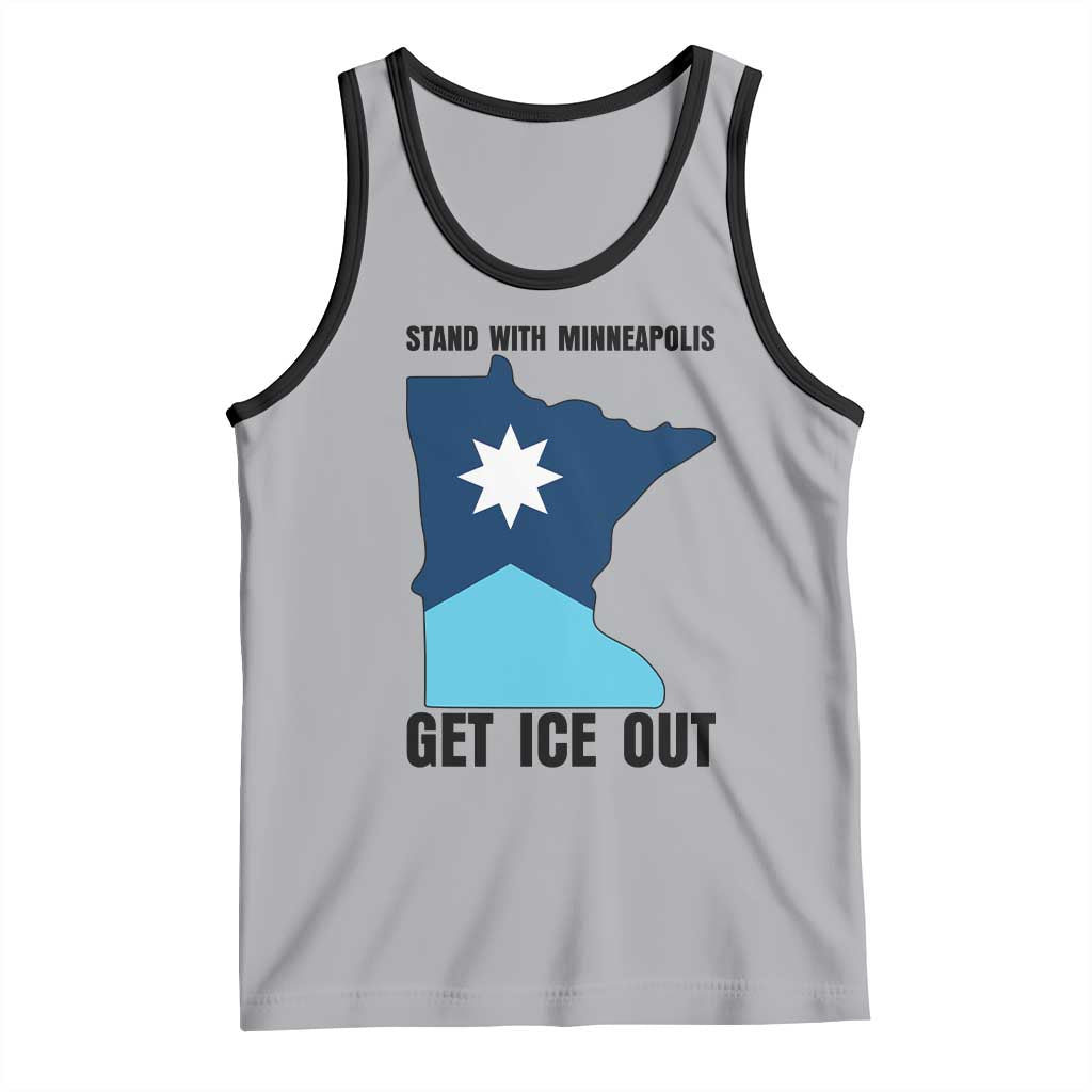 Stand With Minneapolis Tank Top Social Justice Support TS12 Athletic Heather Black Print Your Wear