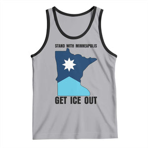 Stand With Minneapolis Tank Top Social Justice Support TS12 Athletic Heather Black Print Your Wear