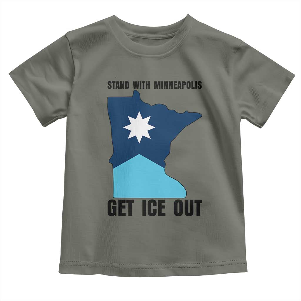 Stand With Minneapolis Toddler T Shirt Social Justice Support TS12 Military Green Print Your Wear