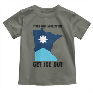 Stand With Minneapolis Toddler T Shirt Social Justice Support TS12 Military Green Print Your Wear