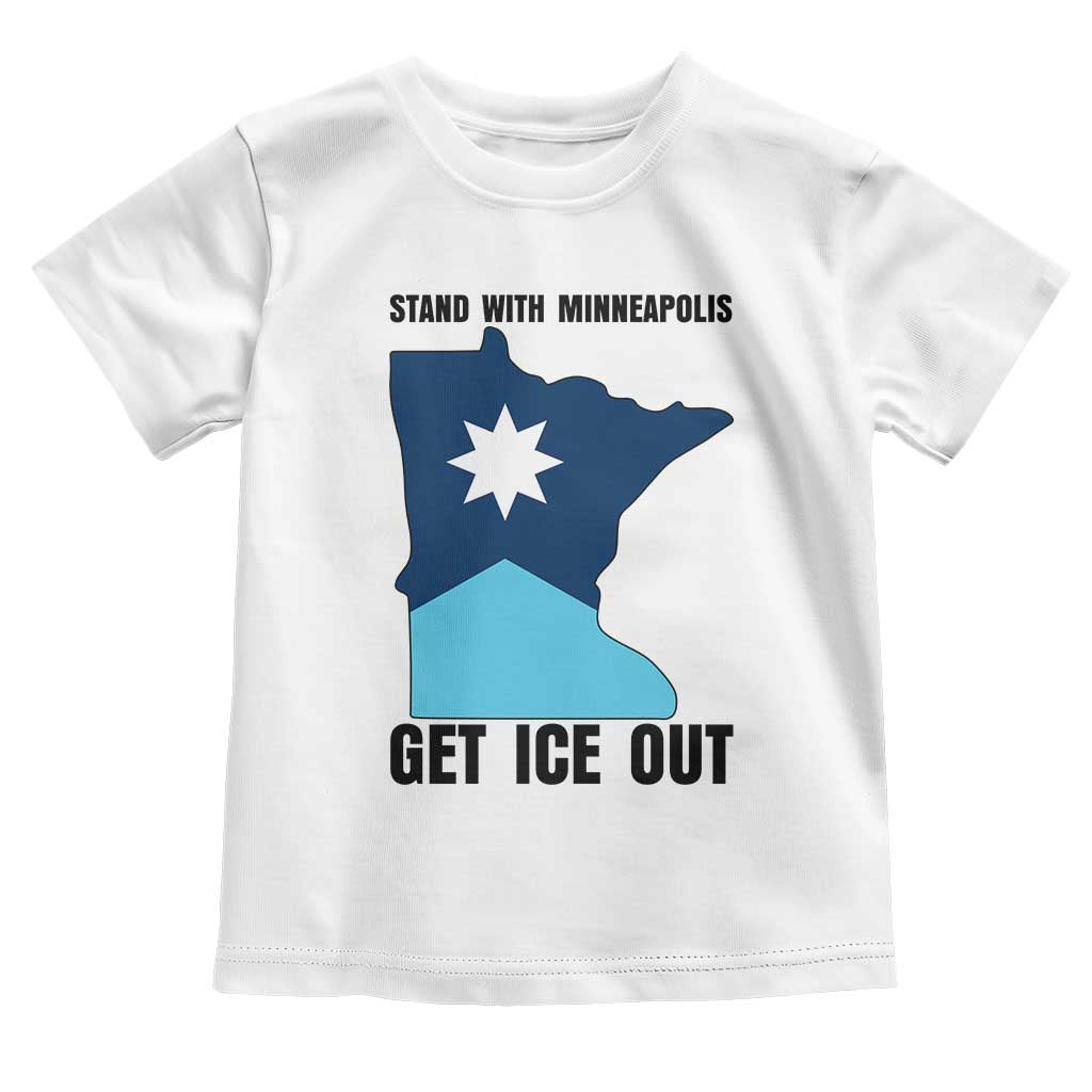Stand With Minneapolis Toddler T Shirt Social Justice Support TS12 White Print Your Wear