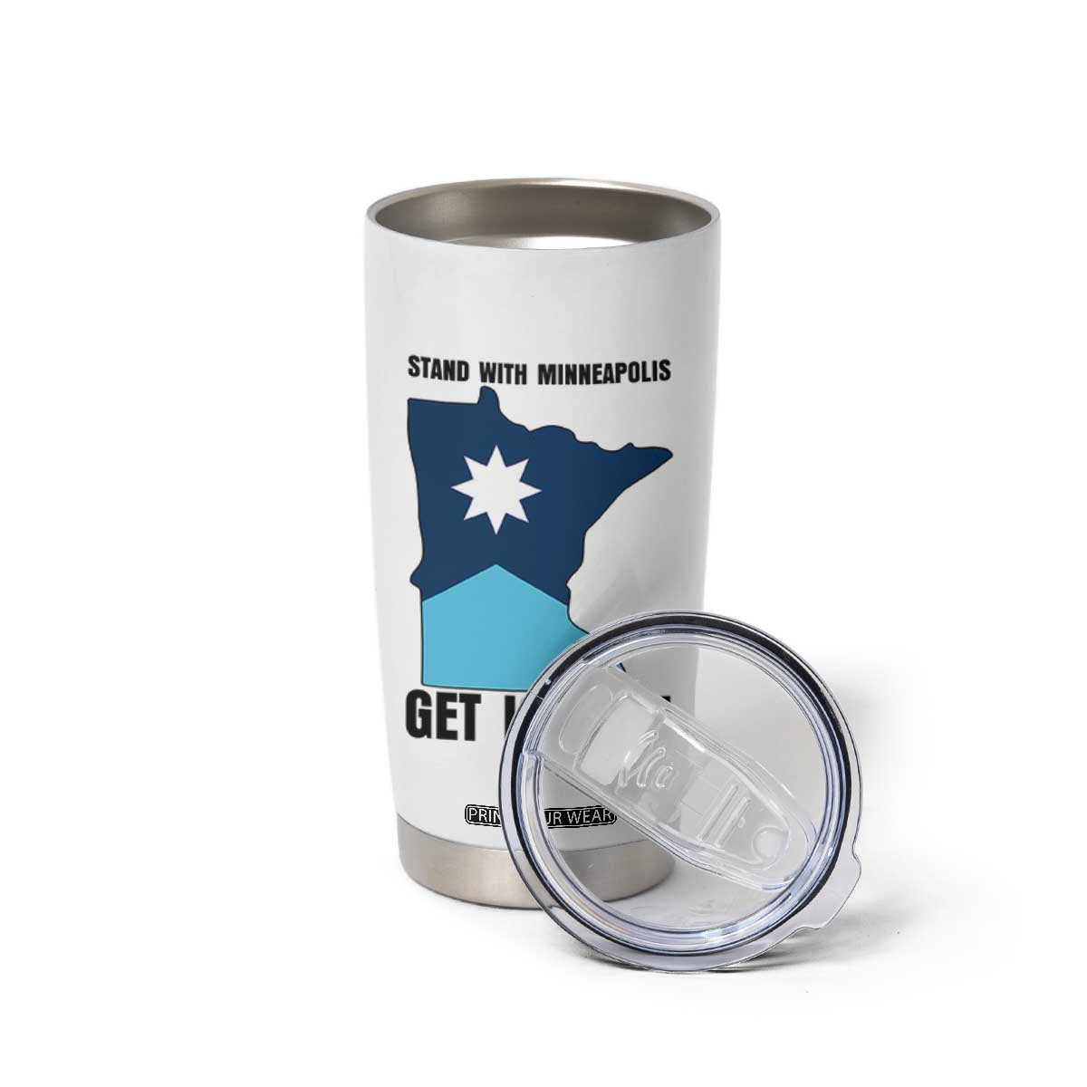 Stand With Minneapolis Tumbler Cup Social Justice Support TS12 Print Your Wear
