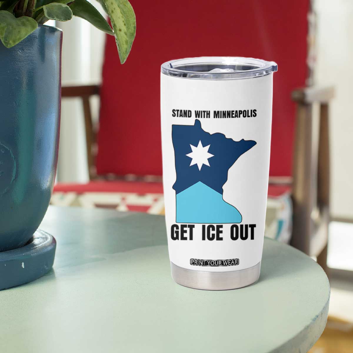 Stand With Minneapolis Tumbler Cup Social Justice Support TS12 Print Your Wear