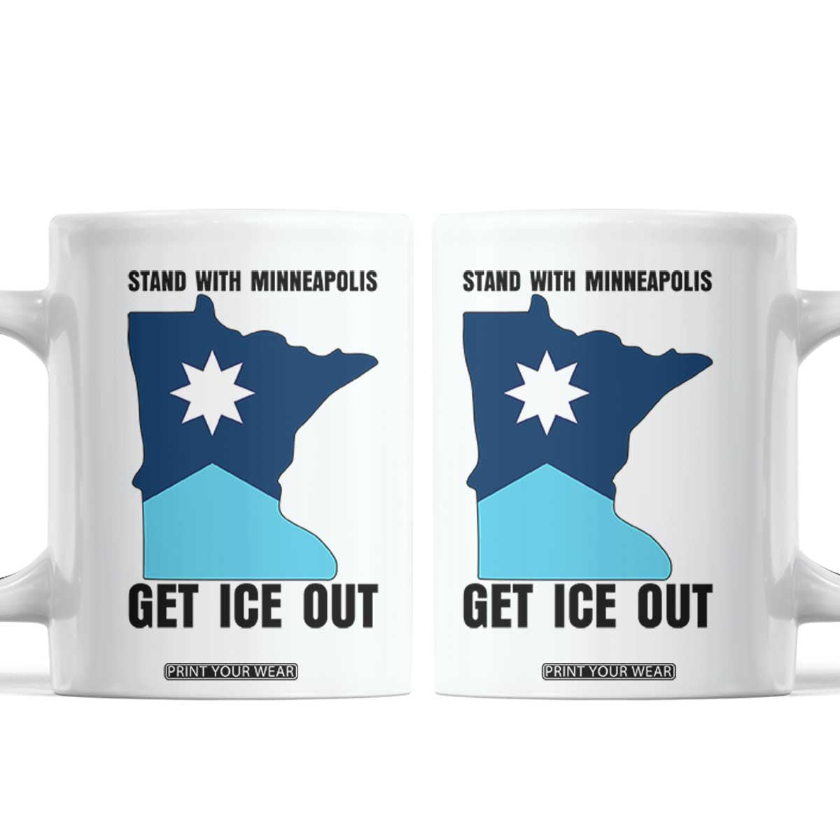 Stand With Minneapolis Coffee Mug Social Justice Support TS12 White Print Your Wear