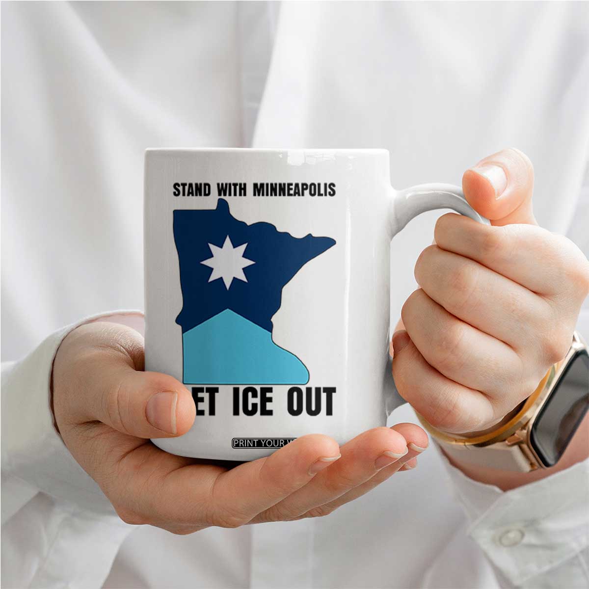 Stand With Minneapolis Coffee Mug Social Justice Support TS12 Print Your Wear