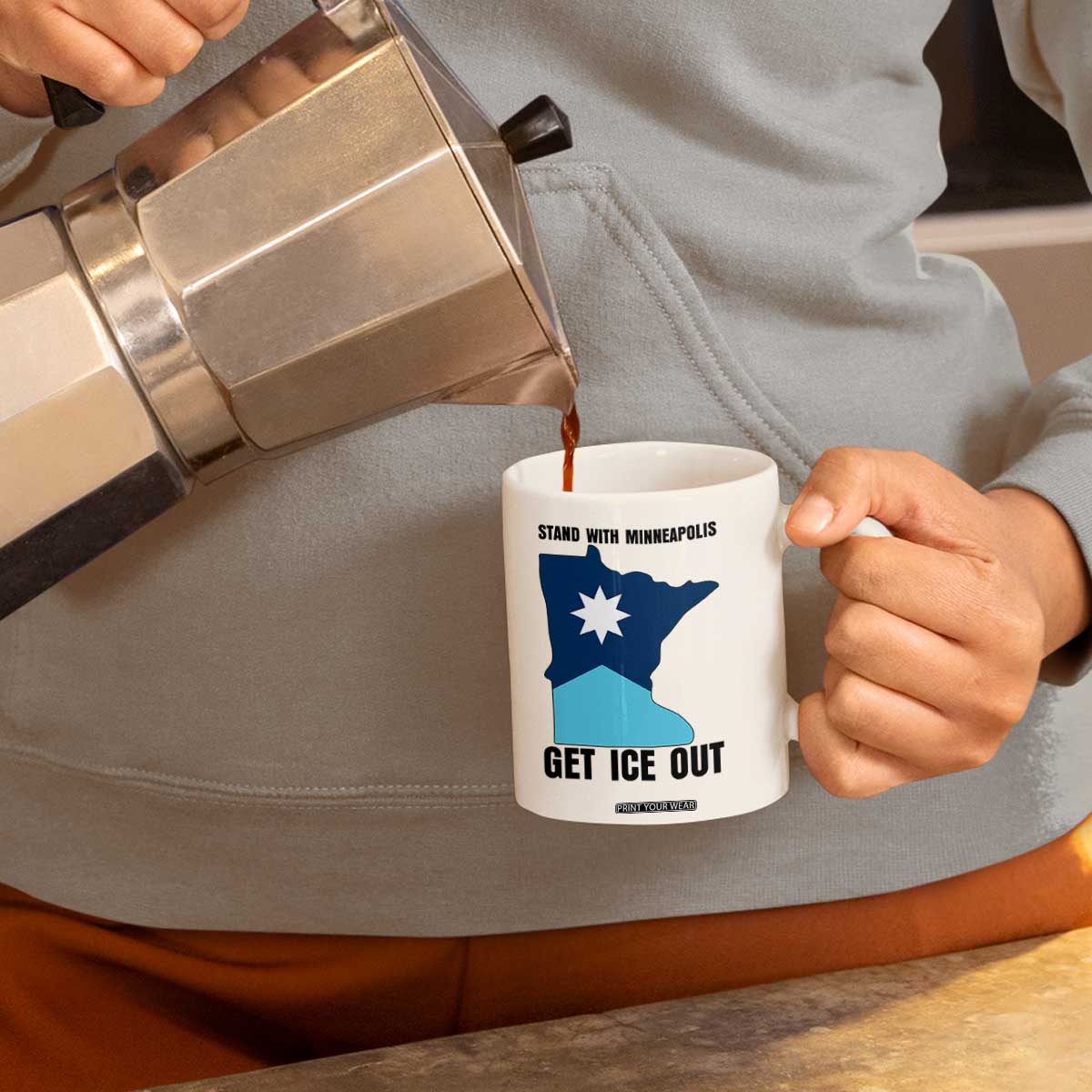 Stand With Minneapolis Coffee Mug Social Justice Support TS12 Print Your Wear
