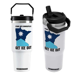 Stand With Minneapolis Flip Straw Tumbler Social Justice Support TS12 One Size: 30 oz White Print Your Wear