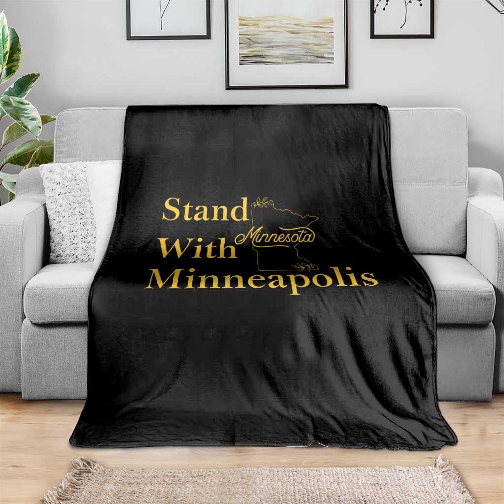 Stand With Minneapolis Throw Blanket Community And Social Justice Gift TS12 Print Your Wear