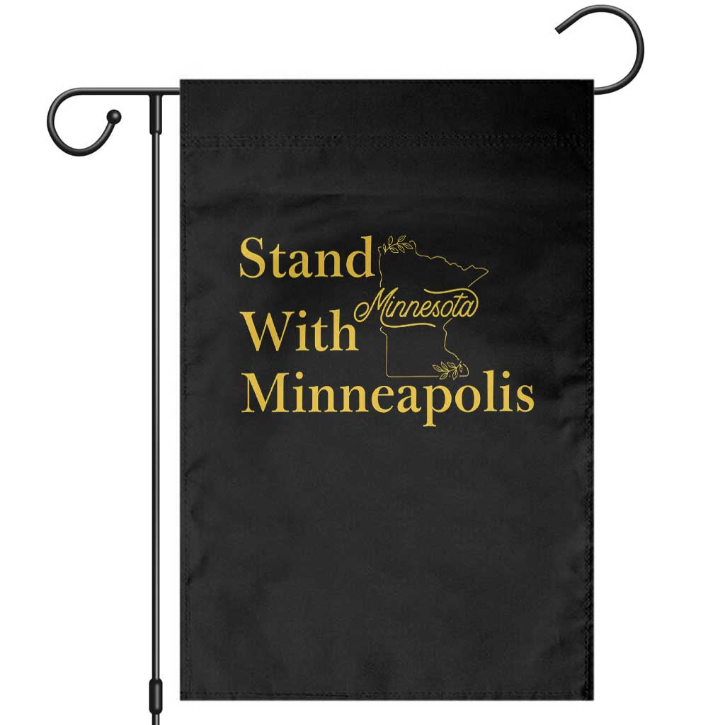 Stand With Minneapolis Garden Flag Community And Social Justice Gift TS12 Black Print Your Wear