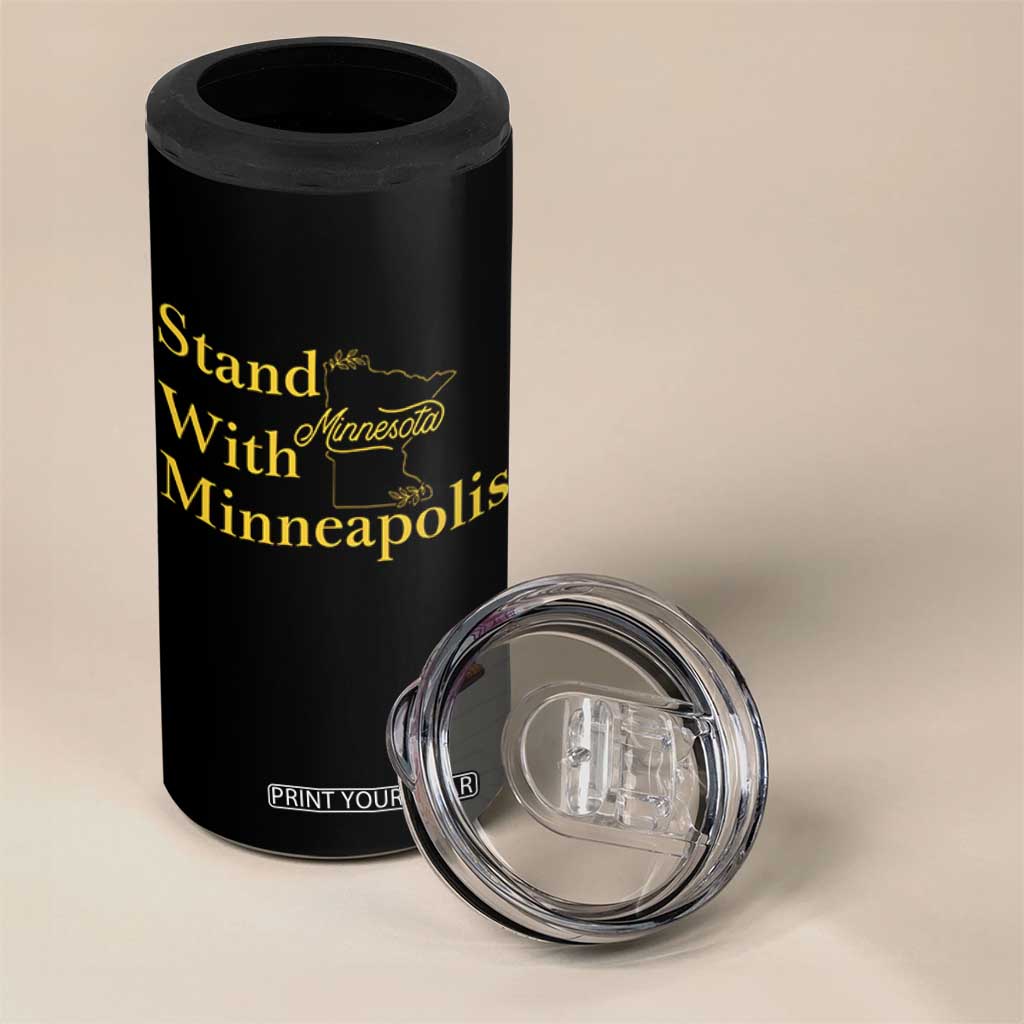 Stand With Minneapolis 4 in 1 Can Cooler Tumbler Community And Social Justice Gift TS12 Print Your Wear