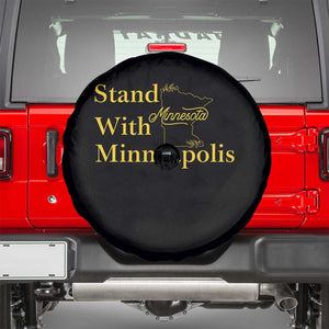 Stand With Minneapolis Spare Tire Cover Community And Social Justice Gift TS12 Black Print Your Wear