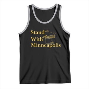 Stand With Minneapolis Tank Top Community And Social Justice Gift TS12 Black Athletic Heather Print Your Wear