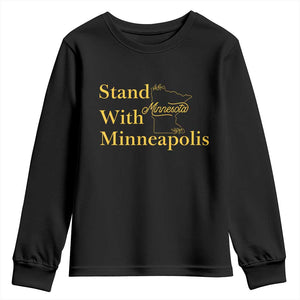 Stand With Minneapolis Youth Sweatshirt Community And Social Justice Gift TS12 Black Print Your Wear