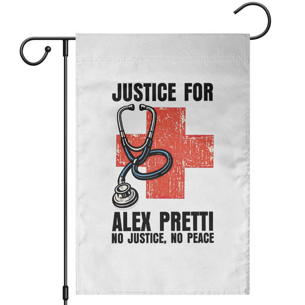 Justice For Alex Pretti Garden Flag Minneapolis Support Gift TS12 White Print Your Wear
