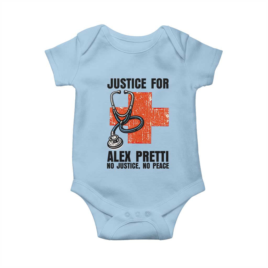 Justice For Alex Pretti Baby Onesie Minneapolis Support Gift TS12 Light Blue Print Your Wear