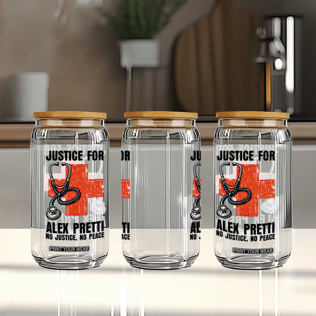 Justice For Alex Pretti Glass Can Minneapolis Support Gift TS12 Print Your Wear