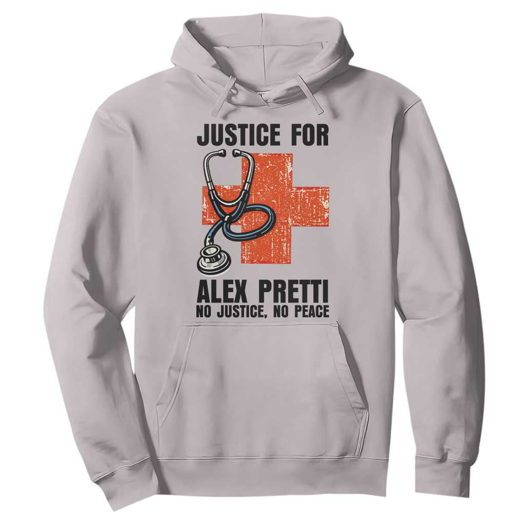 Justice For Alex Pretti Hoodie Minneapolis Support Gift TS12 Ice Gray Print Your Wear