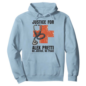 Justice For Alex Pretti Hoodie Minneapolis Support Gift TS12 Light Blue Print Your Wear