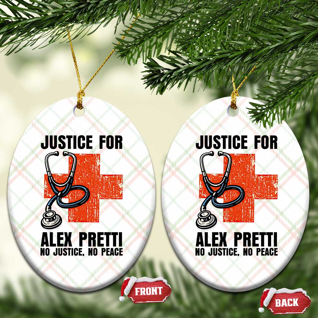 Justice For Alex Pretti Ceramic Ornament Minneapolis Support Gift TS12 Print Your Wear