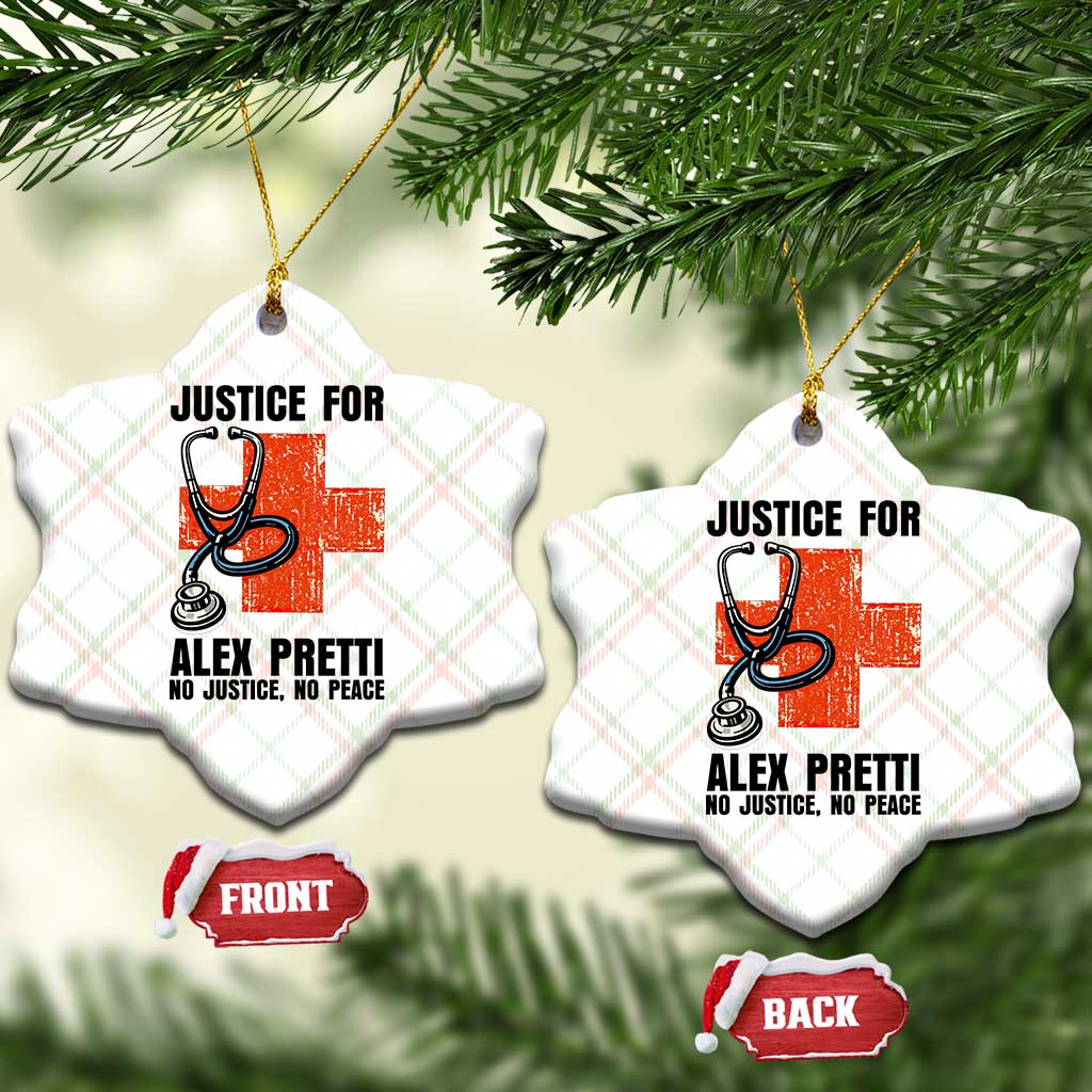Justice For Alex Pretti Ceramic Ornament Minneapolis Support Gift TS12 Print Your Wear
