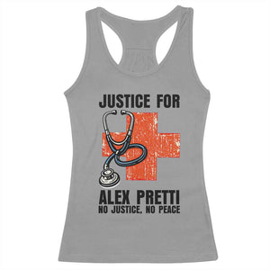 Justice For Alex Pretti Racerback Tank Top Minneapolis Support Gift TS12 Sport Gray Print Your Wear