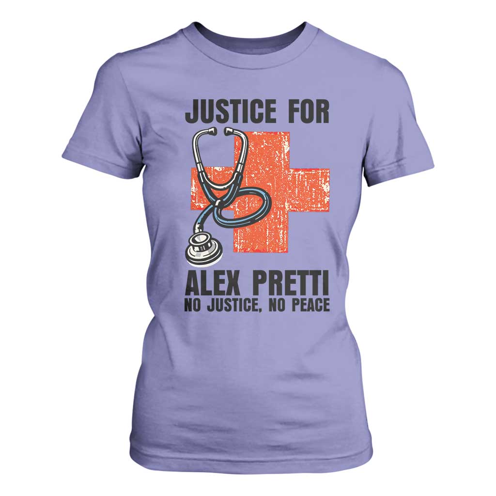Justice For Alex Pretti T Shirt For Women Minneapolis Support Gift TS12 Violet Print Your Wear