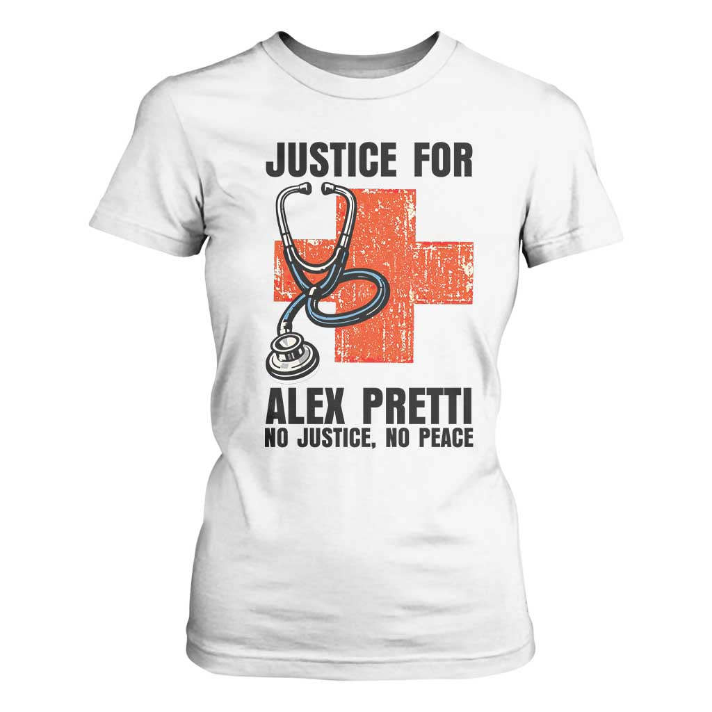 Justice For Alex Pretti T Shirt For Women Minneapolis Support Gift TS12 White Print Your Wear