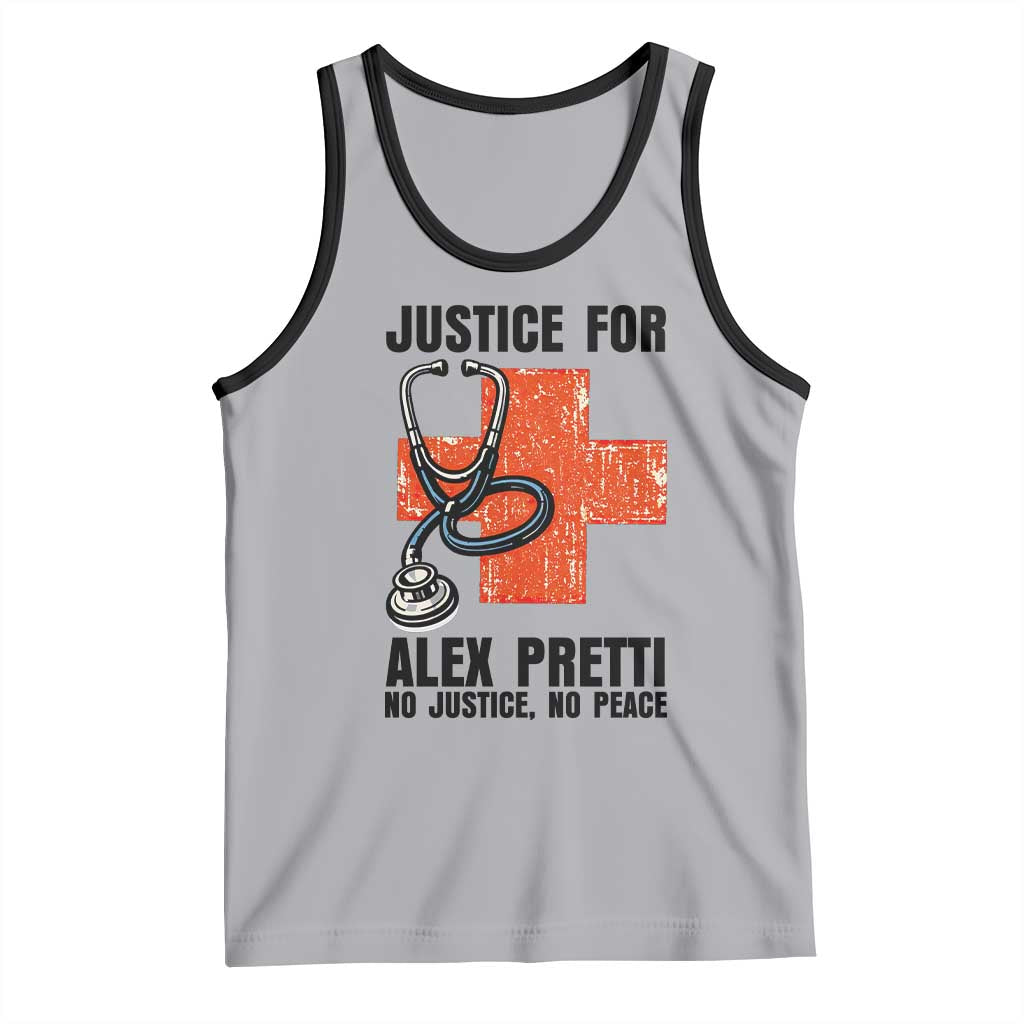 Justice For Alex Pretti Tank Top Minneapolis Support Gift TS12 Athletic Heather Black Print Your Wear