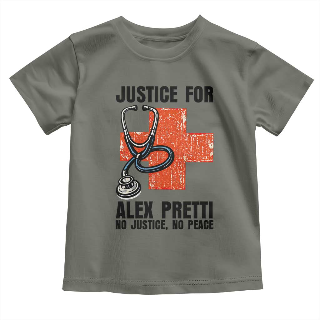 Justice For Alex Pretti Toddler T Shirt Minneapolis Support Gift TS12 Military Green Print Your Wear