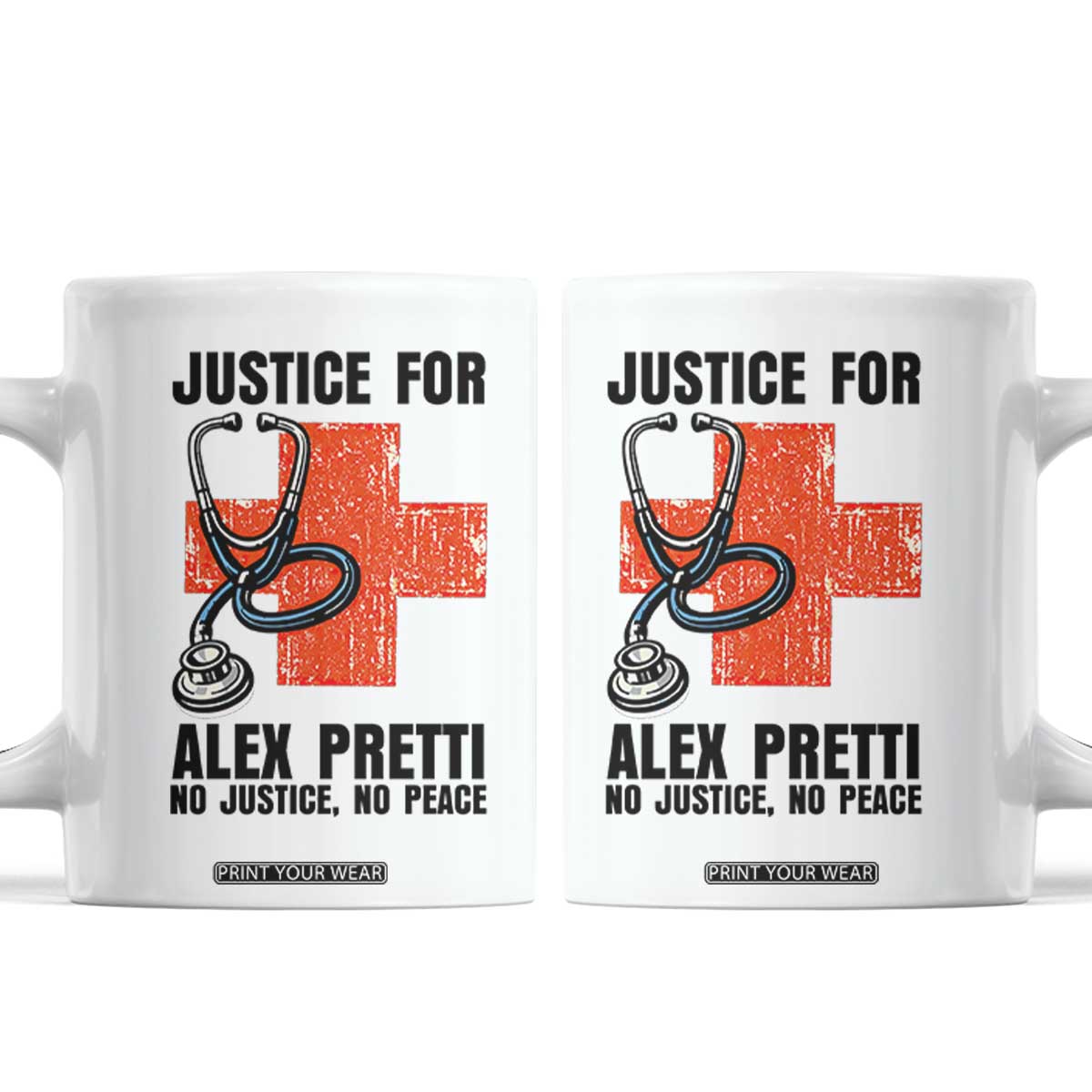 Justice For Alex Pretti Coffee Mug Minneapolis Support Gift TS12 White Print Your Wear