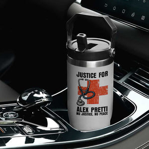 Justice For Alex Pretti Flip Straw Tumbler Minneapolis Support Gift TS12 Print Your Wear