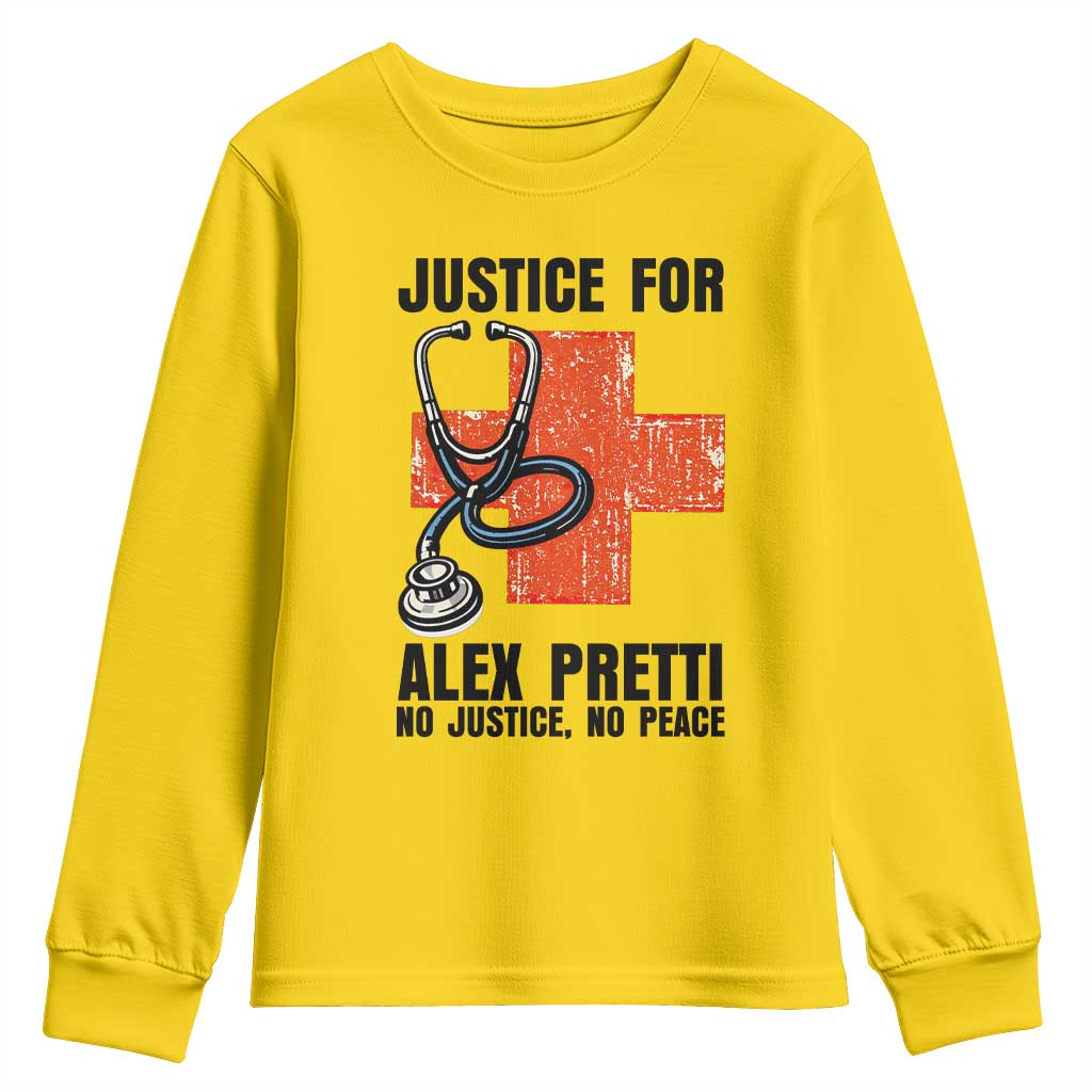 Justice For Alex Pretti Youth Sweatshirt Minneapolis Support Gift TS12 Daisy Print Your Wear