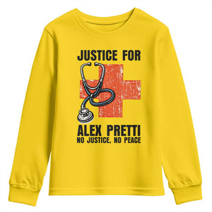 Justice For Alex Pretti Youth Sweatshirt Minneapolis Support Gift TS12 Daisy Print Your Wear