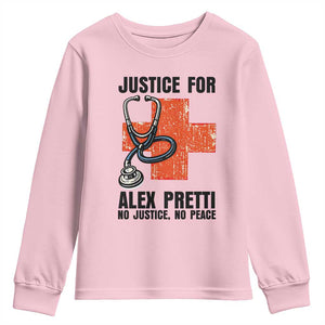 Justice For Alex Pretti Youth Sweatshirt Minneapolis Support Gift TS12 Light Pink Print Your Wear