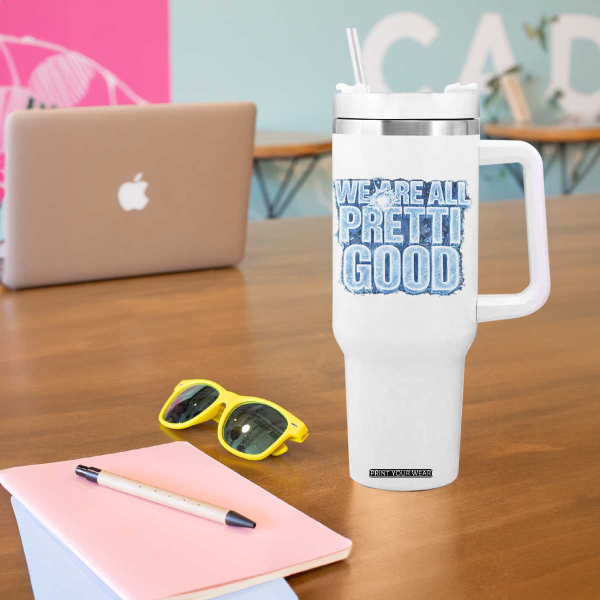 We Are All Pretti Good Tumbler With Handle Justice And Solidarity Support Gift TS12 Print Your Wear