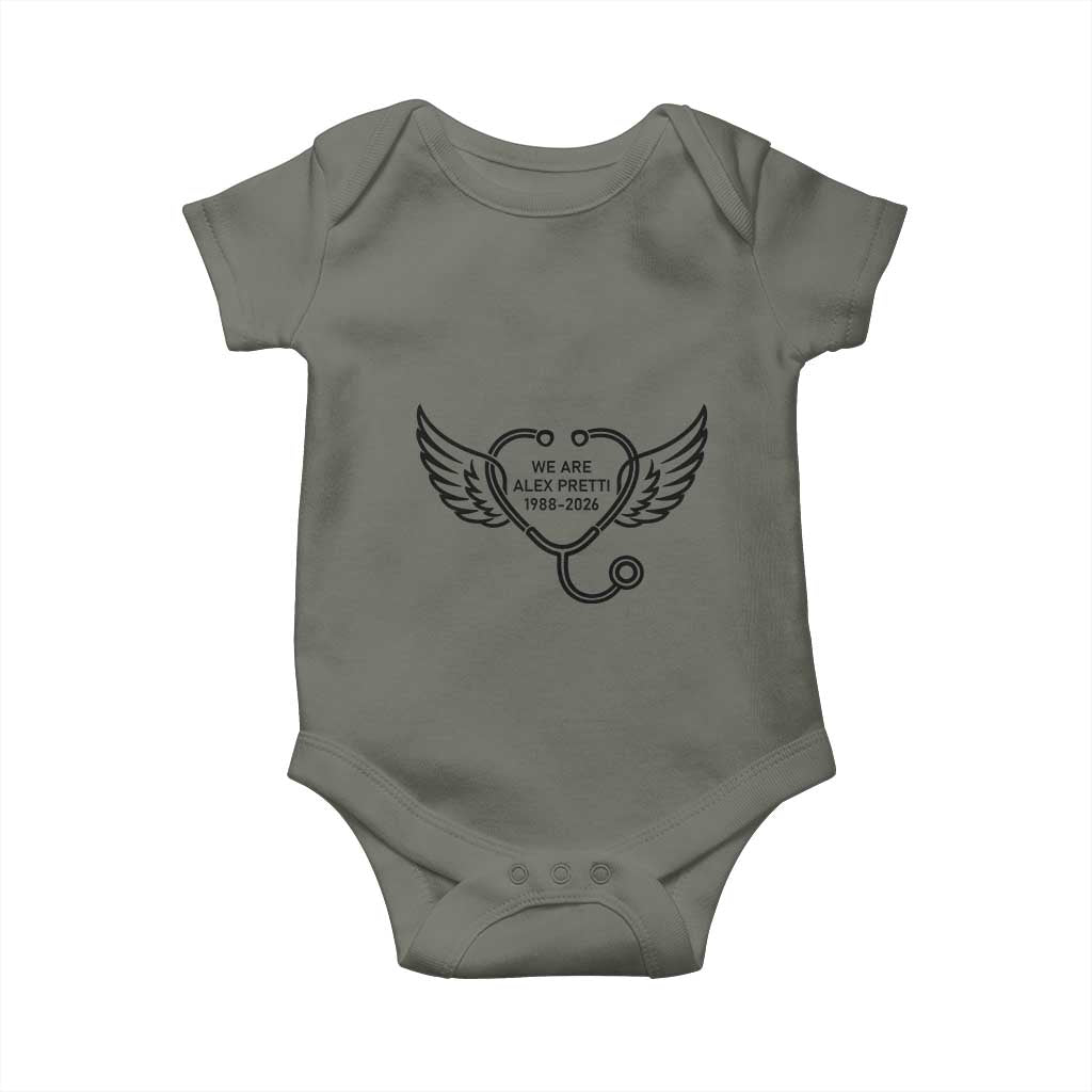 We Are All Pretti Good Baby Onesie We Are All Pretti Good TS12 Military Green Print Your Wear