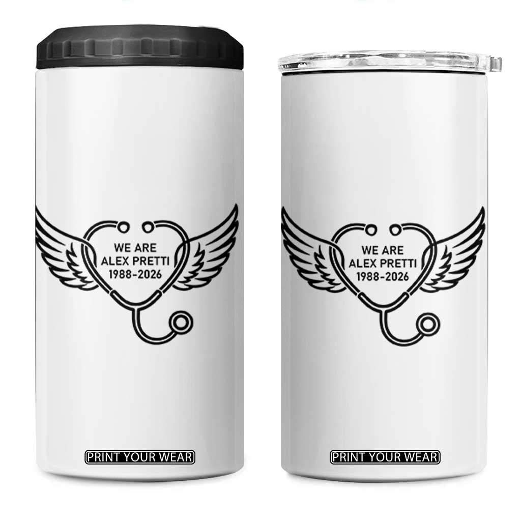 We Are All Pretti Good 4 in 1 Can Cooler Tumbler We Are All Pretti Good TS12 One Size: 16 oz White Print Your Wear