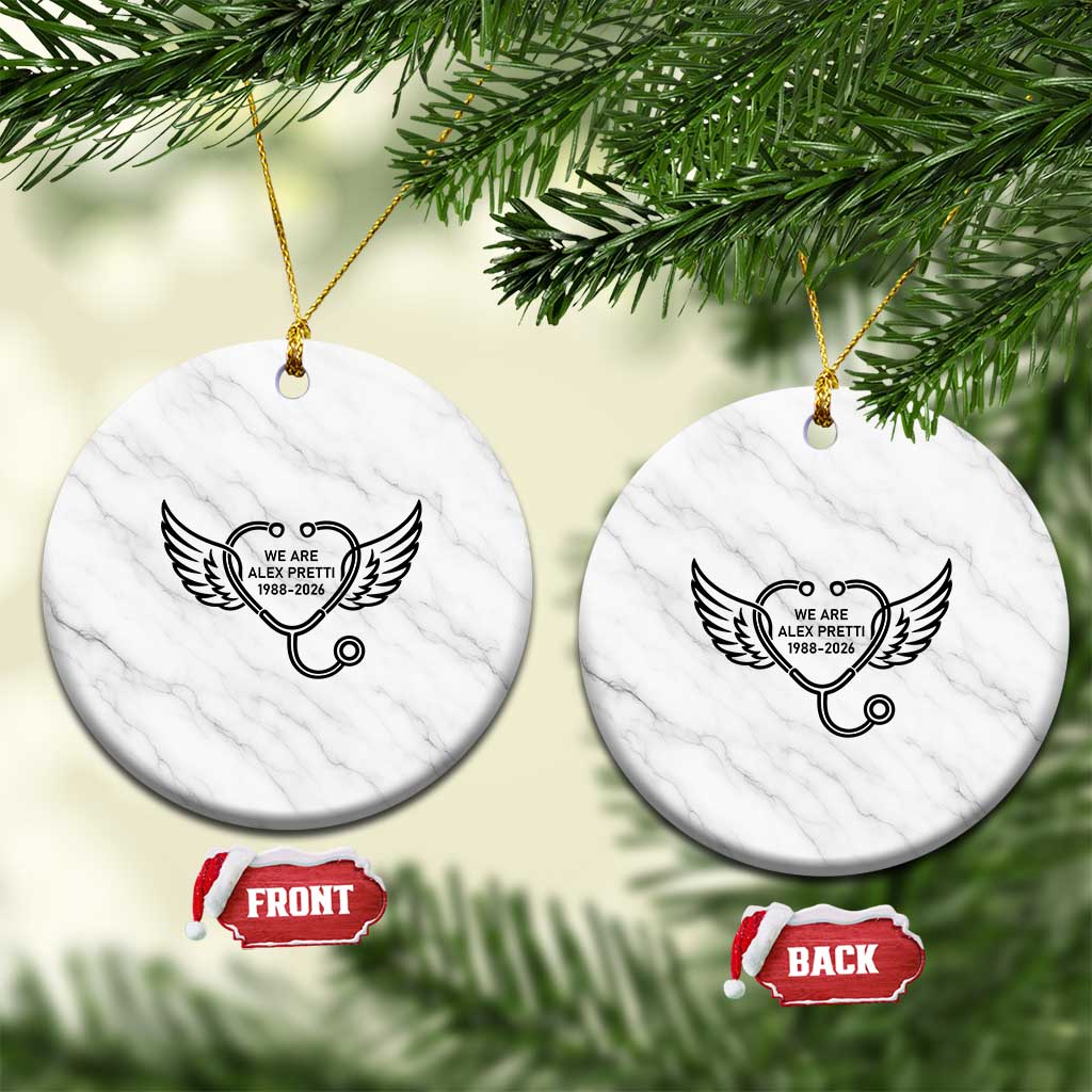 We Are All Pretti Good Ceramic Ornament We Are All Pretti Good TS12 1pc White Marble Print Your Wear