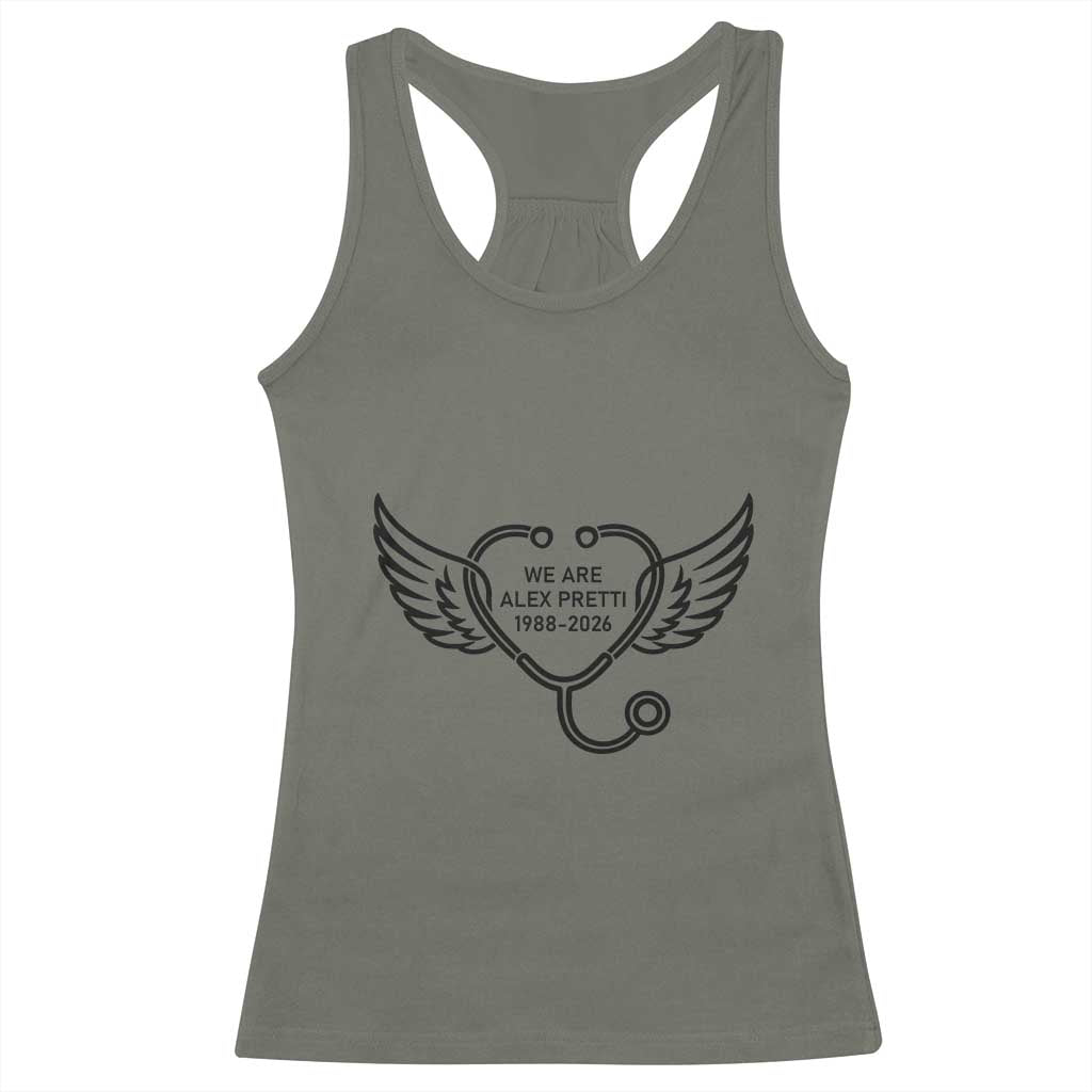 We Are All Pretti Good Racerback Tank Top We Are All Pretti Good TS12 Military Green Print Your Wear