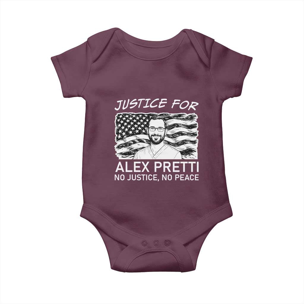 Minneapolis Strong Stand With Alex Baby Onesie Justice And Solidarity Support Gift TS12 Maroon Print Your Wear
