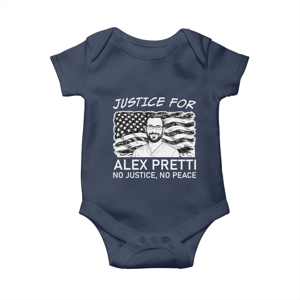 Minneapolis Strong Stand With Alex Baby Onesie Justice And Solidarity Support Gift TS12 Navy Print Your Wear