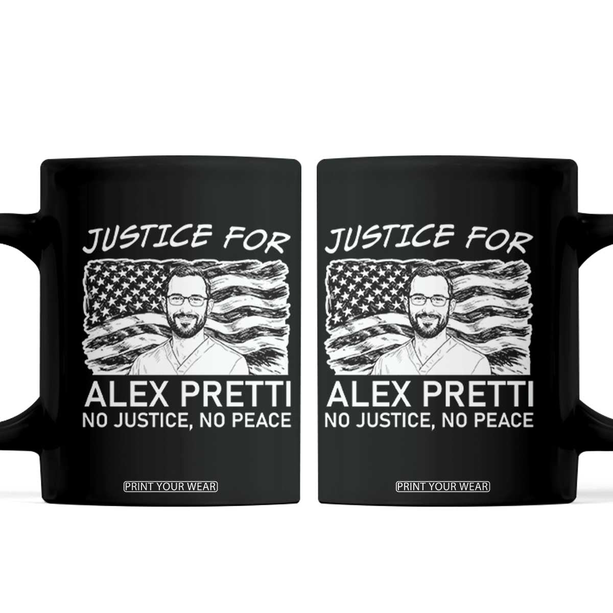 Minneapolis Strong Stand With Alex Coffee Mug Justice And Solidarity Support Gift TS12 Black Print Your Wear